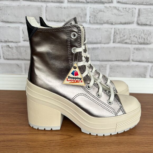 Converse Shoes - ⭐Converse Chuck 70 De Luxe Heel 5.5 Mens Shoes Sneakers Metallic Silver A09896C⭐